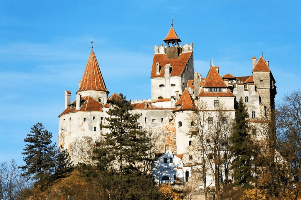 Castillos de Europa. Castillos medievales europeos: Castillo de Bran en Rumania o Castillo de Drácula