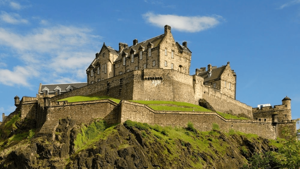 Castillos de Europa. Castillos medievales europeos: Castillo de Edimburgo en Escocia