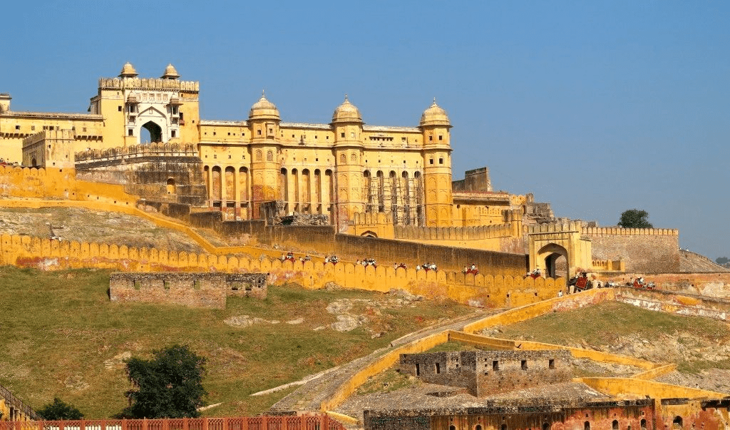 Fuerte de Amber en Jaipur. Ciudades India.