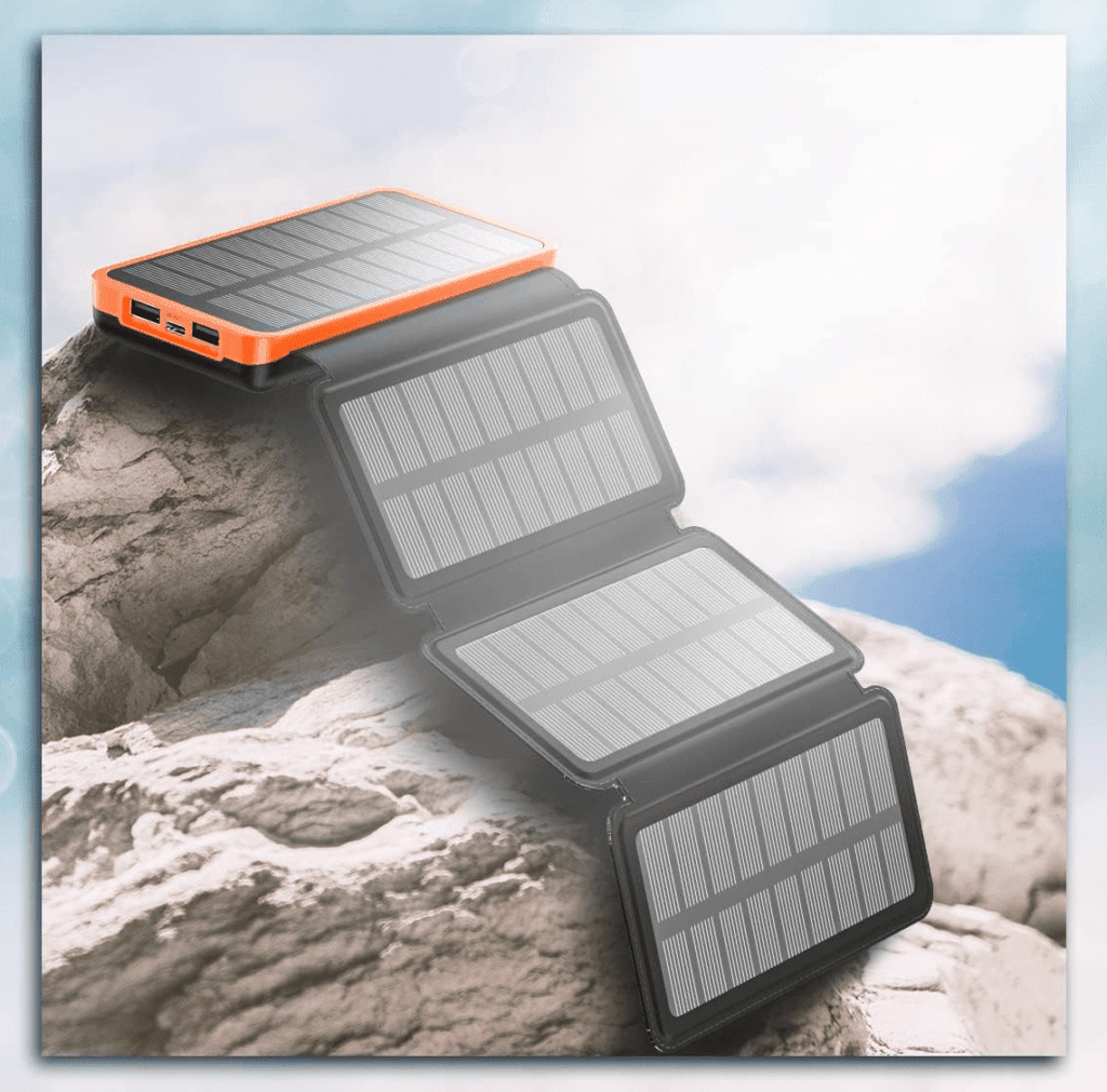 cargador solar para camping acampada